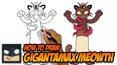 How to Draw Gigantamax Meowth from Pokemon.